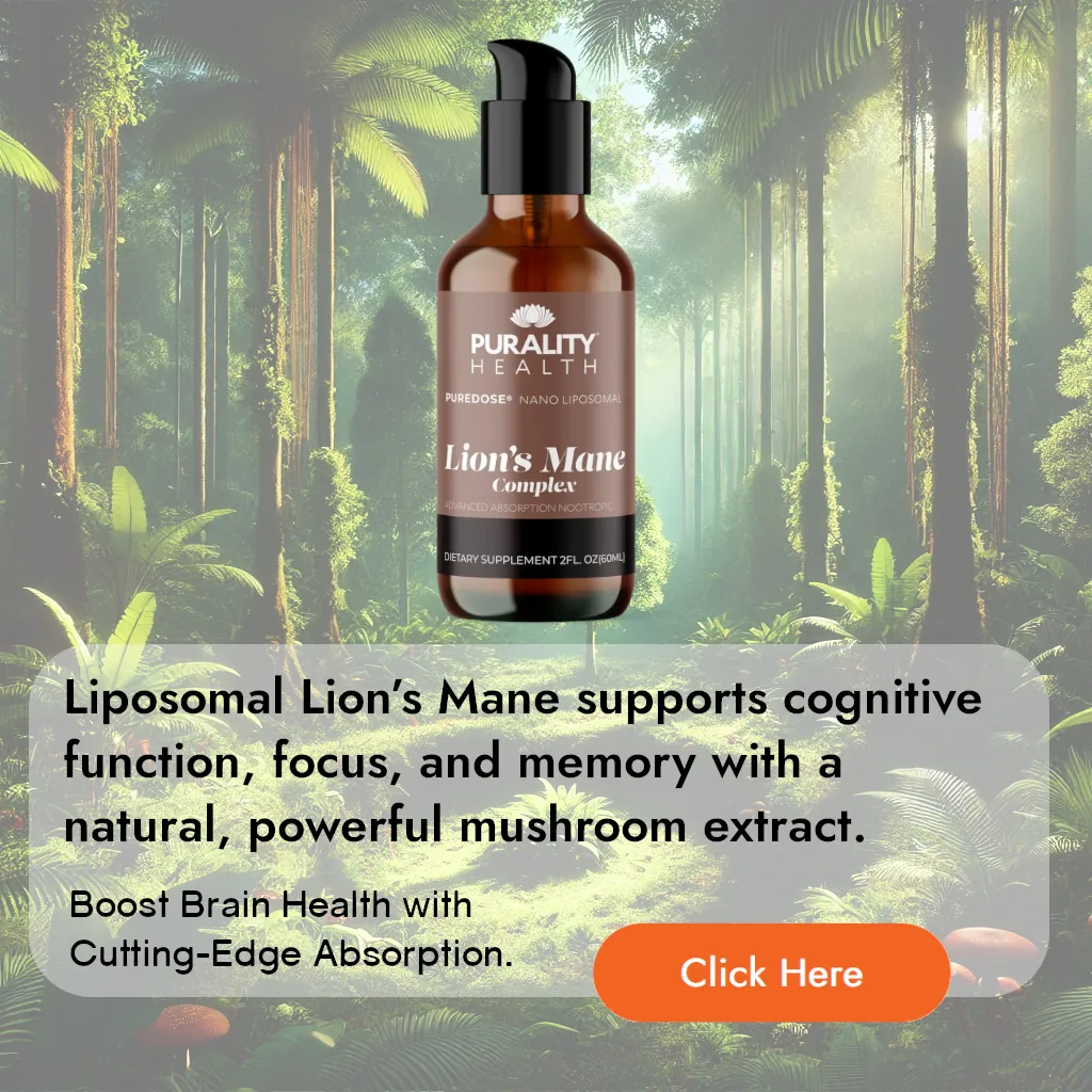 PureDose® Nano Liposomal Lion’s Mane supports cognitive function, focus, and memory with a natural, powerful mushroom extract. With nano liposomal technology, it delivers superior absorption, ensuring your brain gets the nutrients it needs for peak performance. Enhance your mental clarity today.